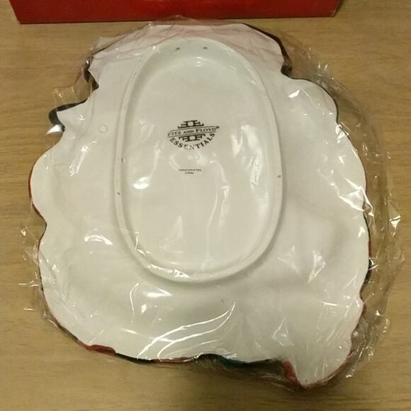 Fitz and Floyd Essentials Snowman Head Top Hat Christmas Canape Plate Dish - Picture 3 of 3